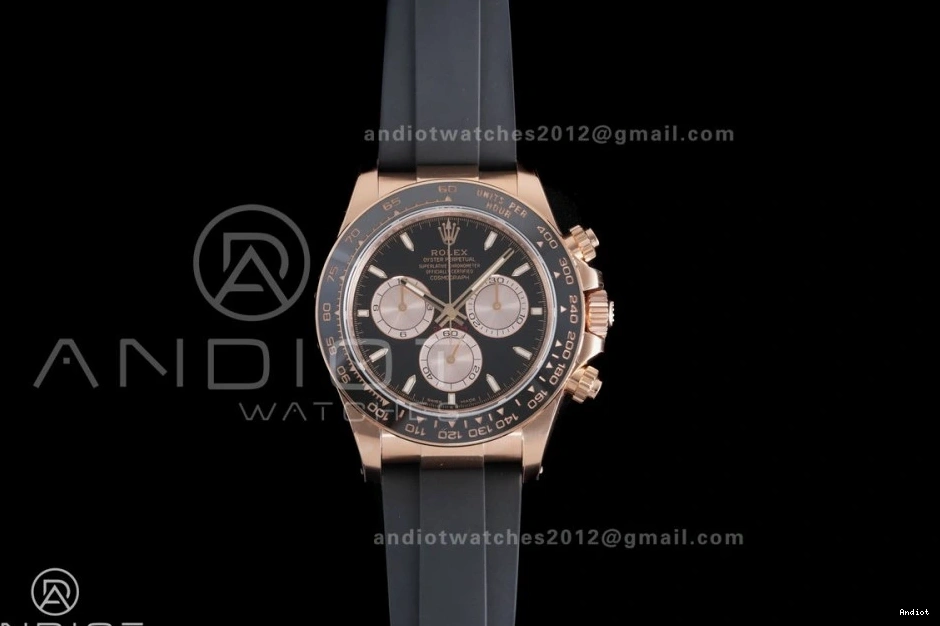 126515 Oyster-flex Best VSF Dial 1:1 On Daytona DD4131 Strap Weight Gain Marker RG Sub-dial Stick Black Edition 0129